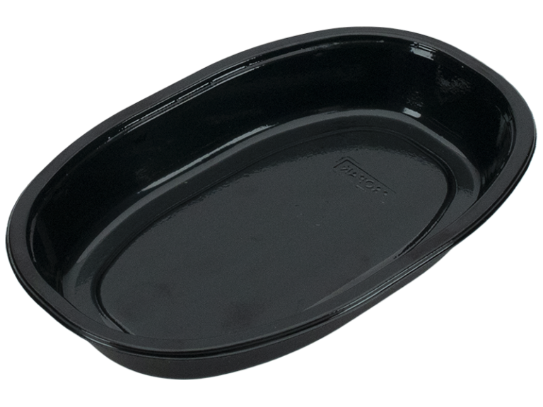 TRAY Ready Meal Small Oval BLK