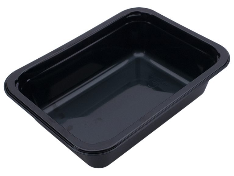TRAY Ready Meal Deep 1182/48  Rectangle BLK