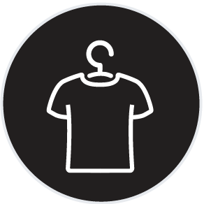 GARMENTS DISPLAYED